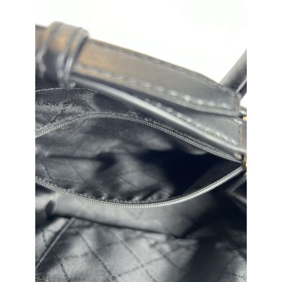 Michael Kors Black Leather Tote with Pouch - Picture 13 of 16